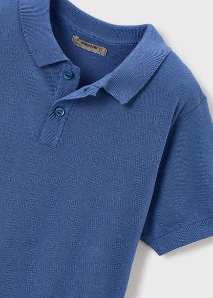 Short-sleeved knit polo