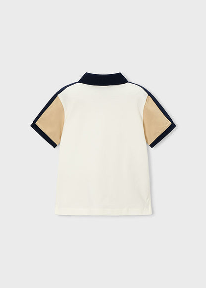 Coordinated short-sleeved polo shirt