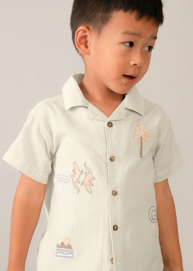 S/s shirt with embroidery
