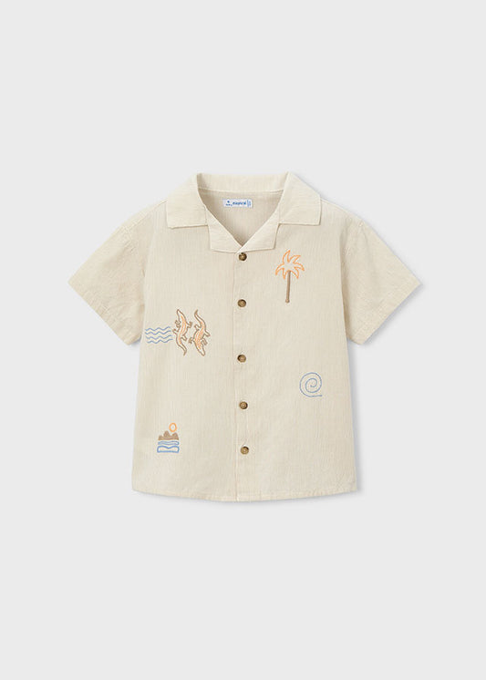 Camicia m/c ricami