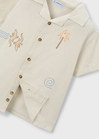 S/s shirt with embroidery