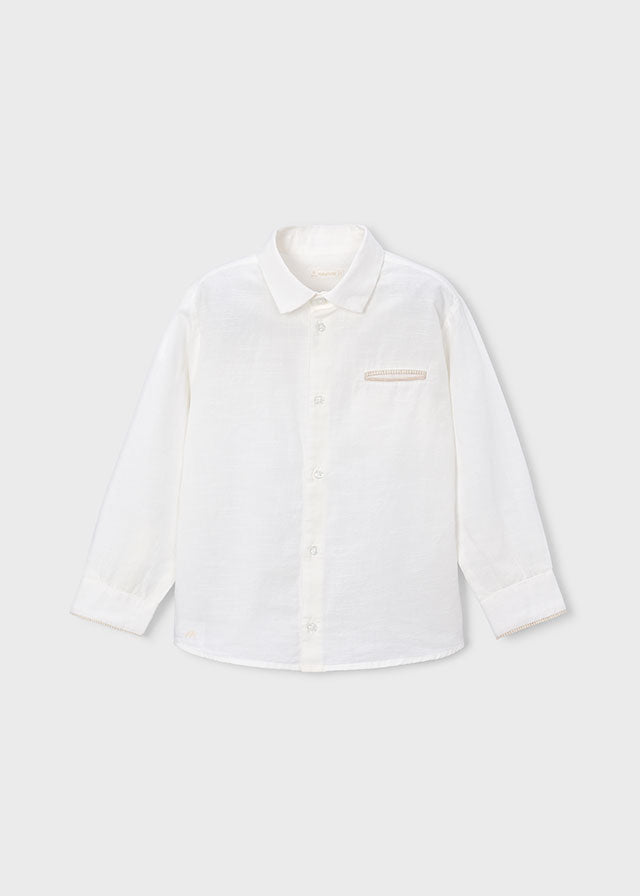 Elegant long-sleeved linen shirt