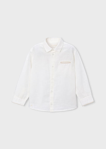 Elegant long-sleeved linen shirt