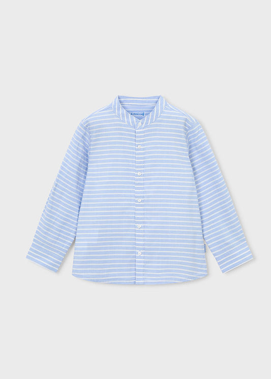 Camicia m/l c/coreana righe