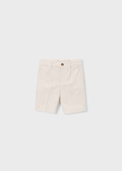 Linen suiting Bermuda shorts