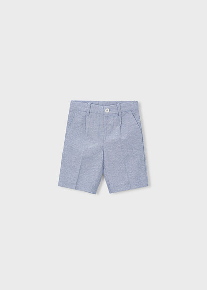 Linen suiting Bermuda shorts
