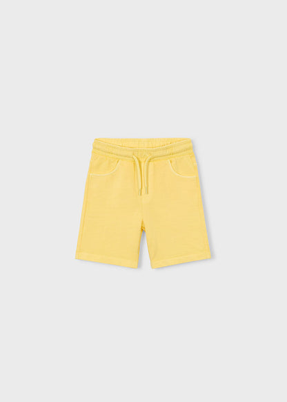 Distressed denim shorts