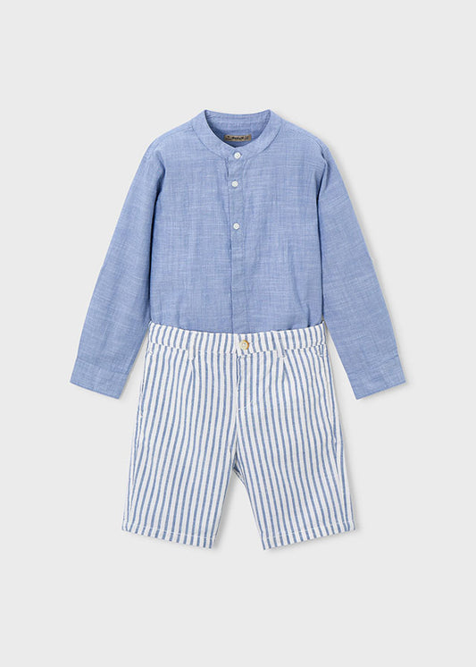 Bermuda linen suiting shorts