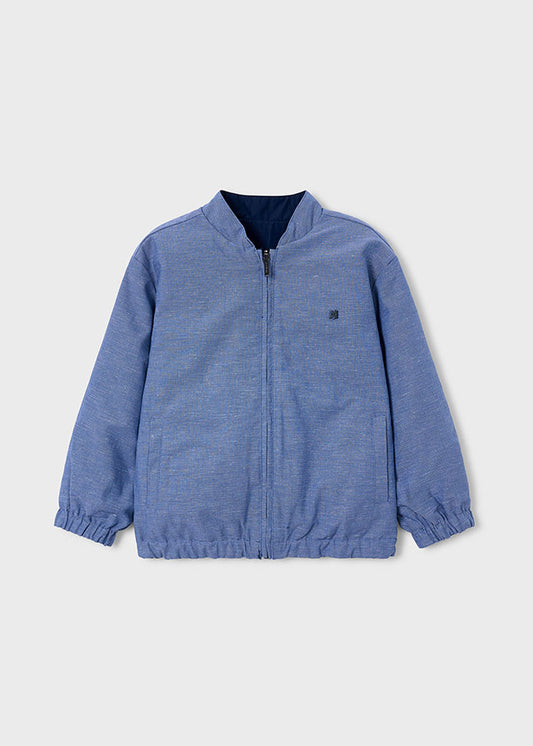 Reversible linen windbreaker