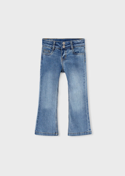 Pantalone denim flare low wai
