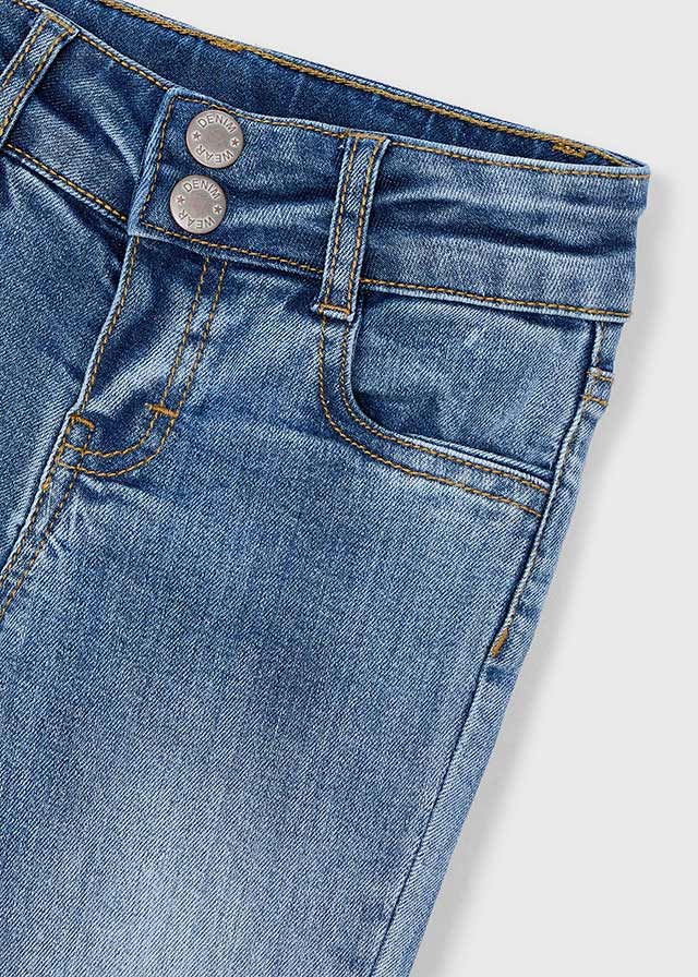 Pantalone denim flare low wai