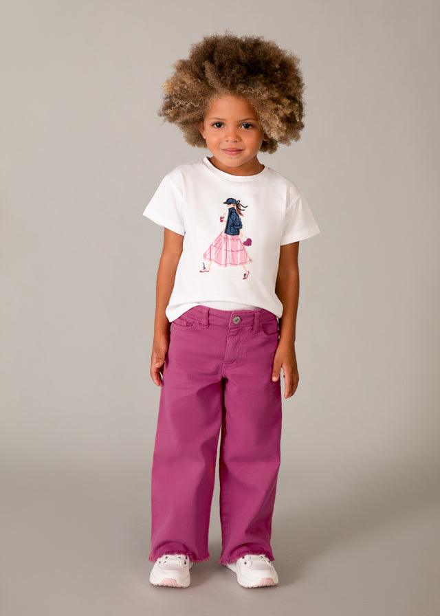 Pantalone twill wide leg