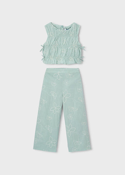 Comp. pantalone lungo ricamo