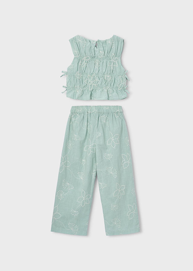 Comp. pantalone lungo ricamo