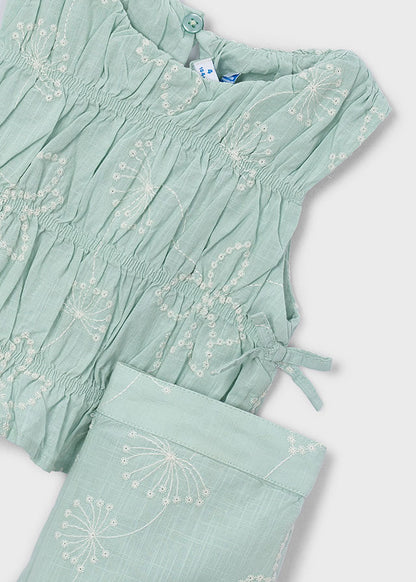 Comp. pantalone lungo ricamo
