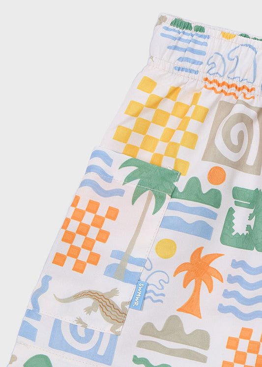 Printed Bermuda shorts