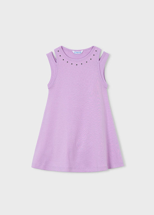 Vestito cut out borchie