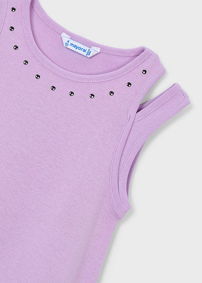 Cut-out studded dress