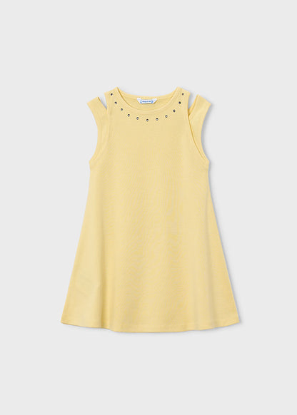 Cut-out studded dress