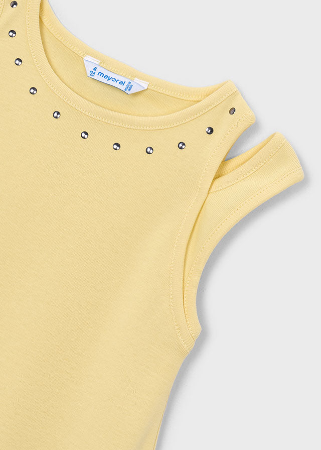 Cut-out studded dress