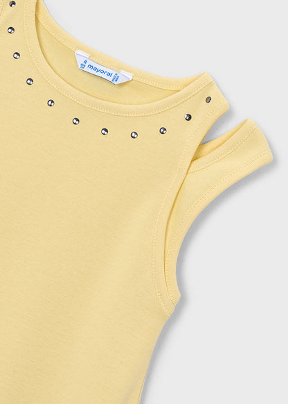 Cut-out studded dress