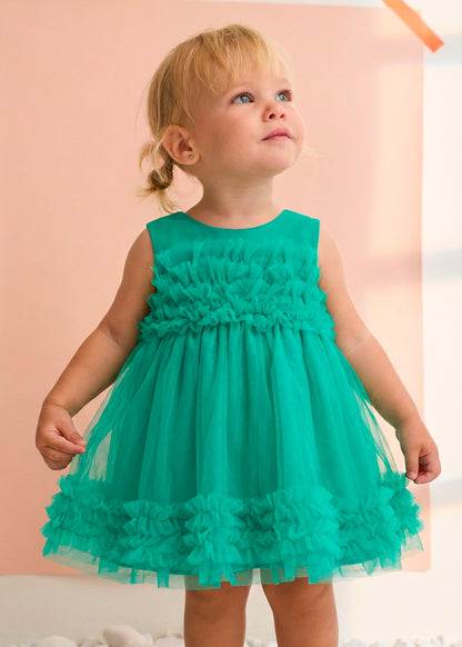 Ruffled tulle dress