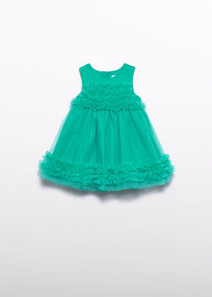Ruffled tulle dress