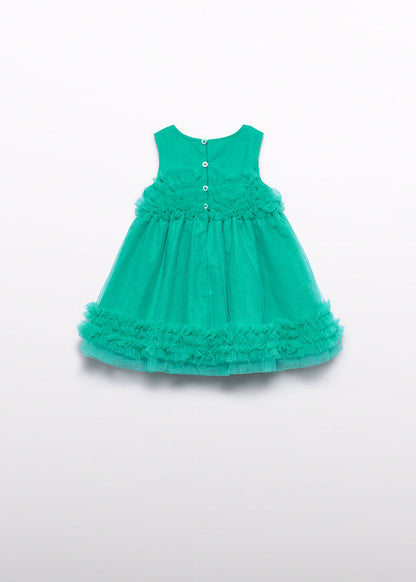 Ruffled tulle dress