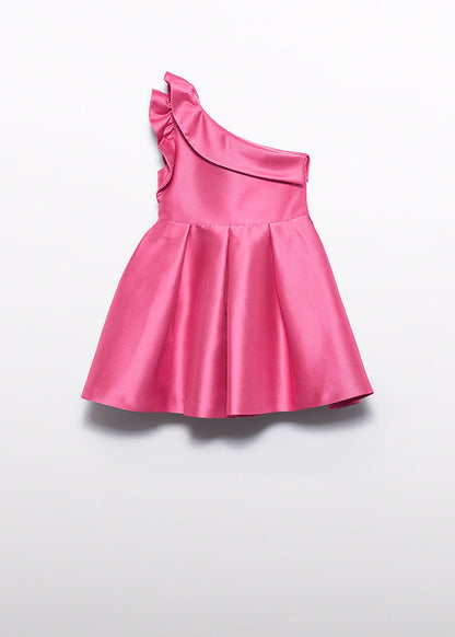 Vestito mikado asimmetrico