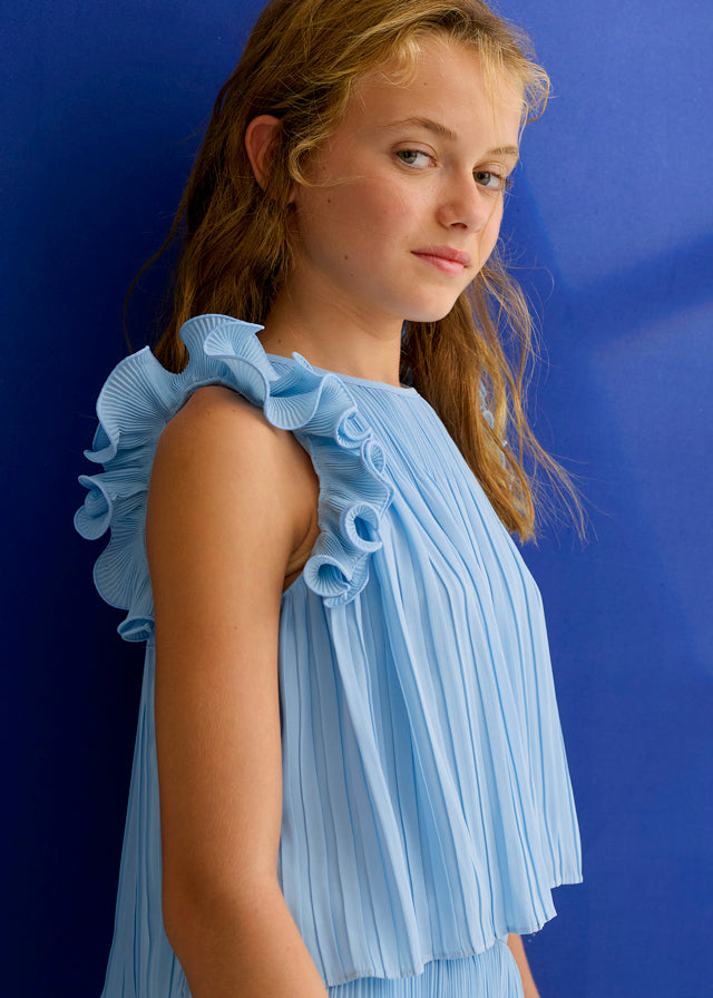 Compl. pantalone chiffon plis