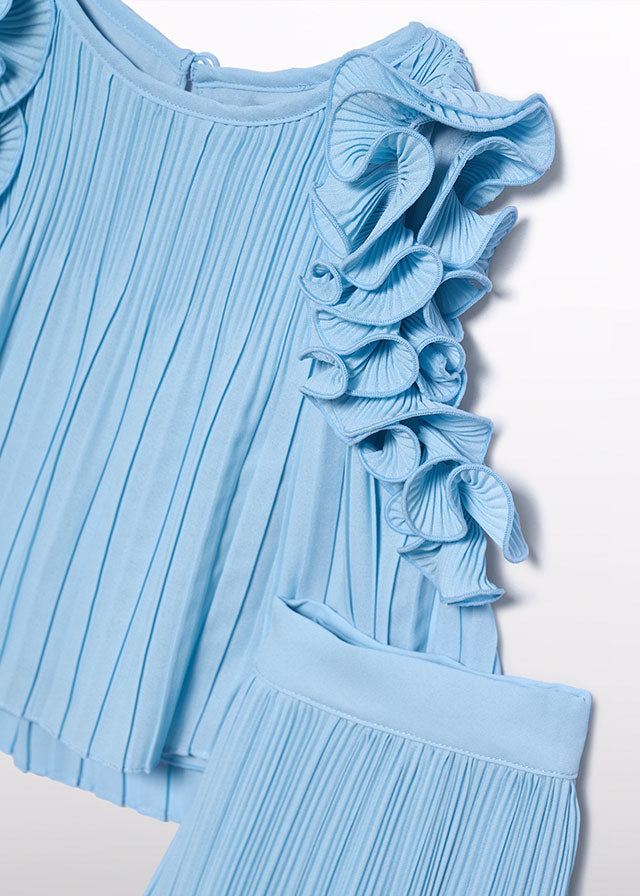 Compl. pantalone chiffon plis