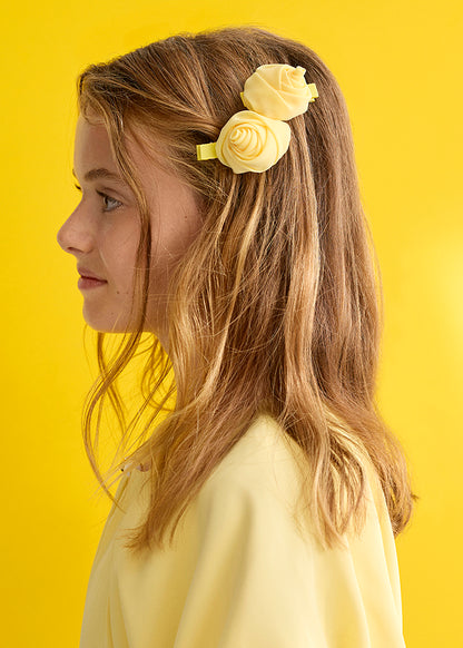 Chiffon flower clip set
