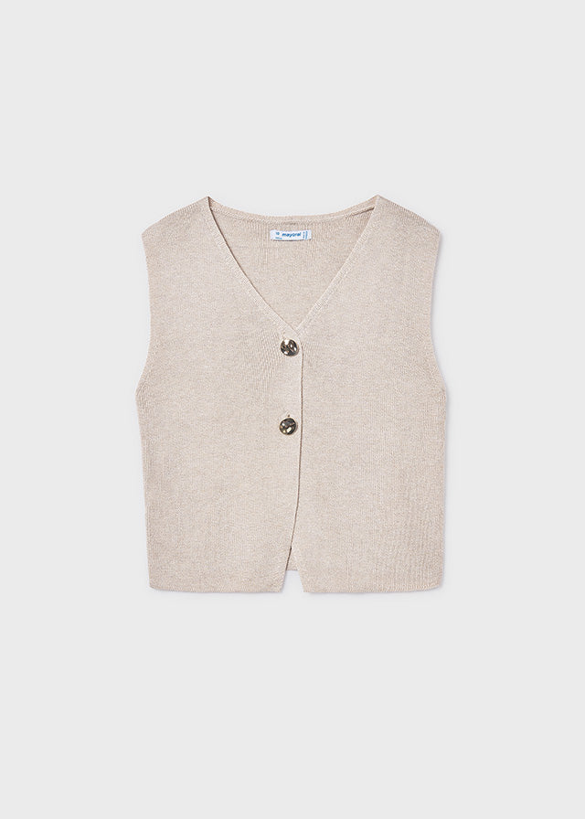 Top tricot bottoni
