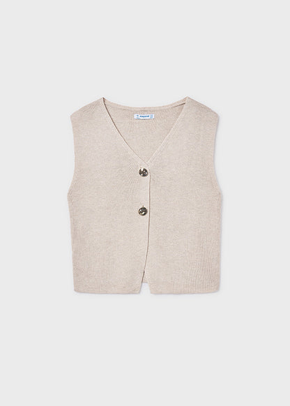 Top tricot bottoni
