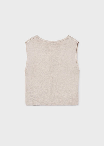 Top tricot bottoni