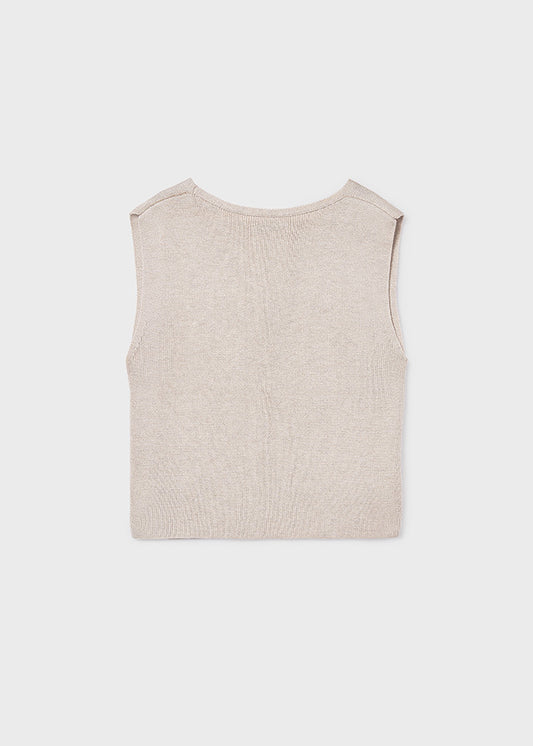Top tricot bottoni