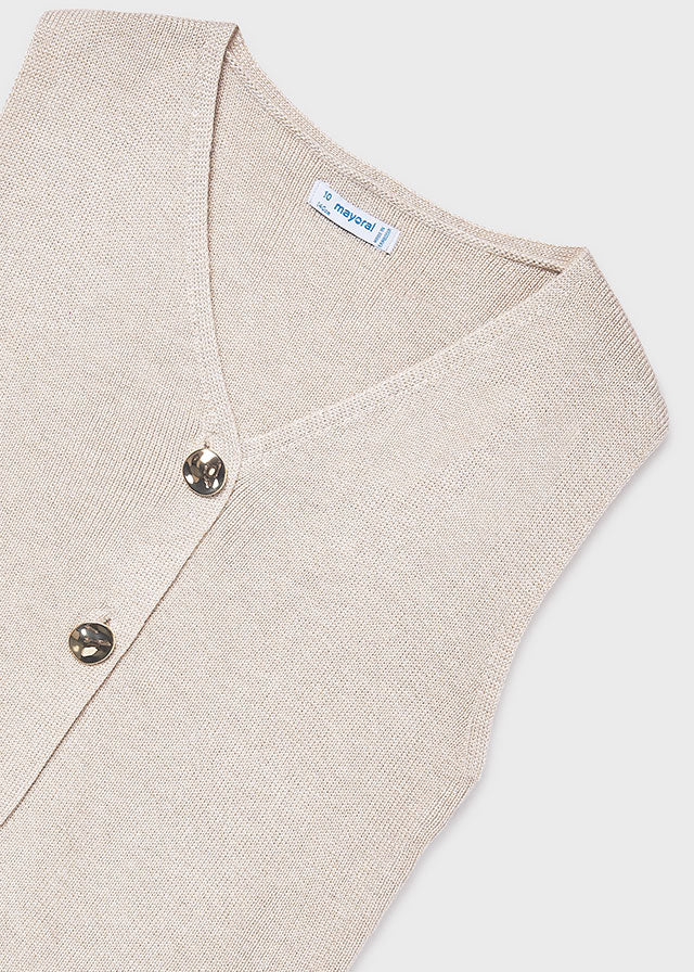 Top tricot bottoni