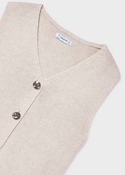 Top tricot bottoni