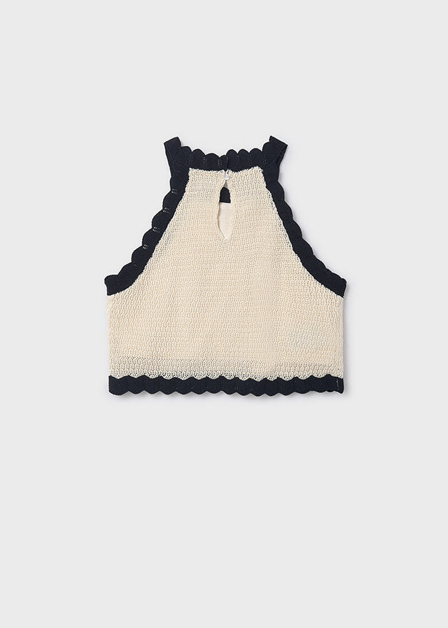 Top tricot fiori