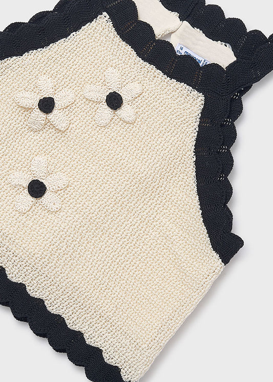 Top tricot fiori