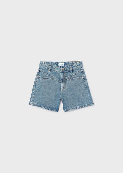 Pantalone corto jeans borchie