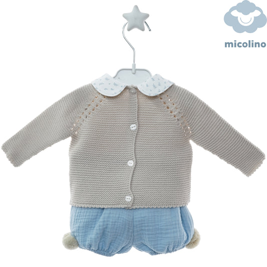 Retro del completo neonato Micolino con bottoni