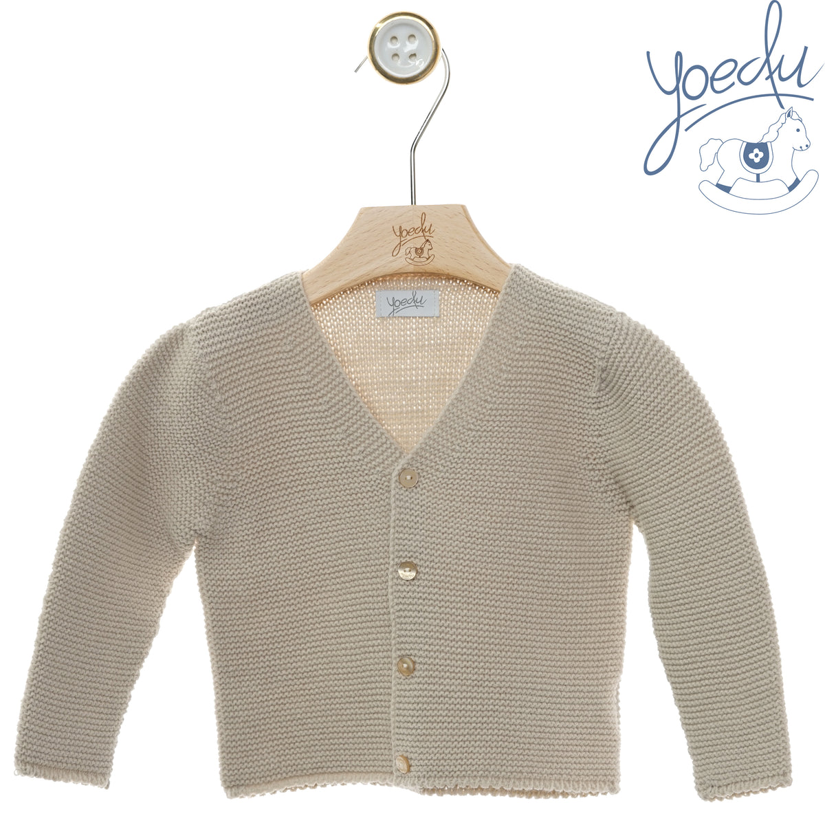 Golfino bambino Yoedu in lana con scollo a V, fronte