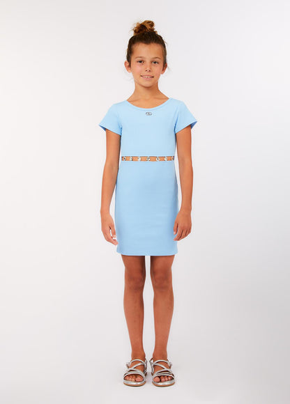 PLAIN-COLOURED JERSEY DRESS