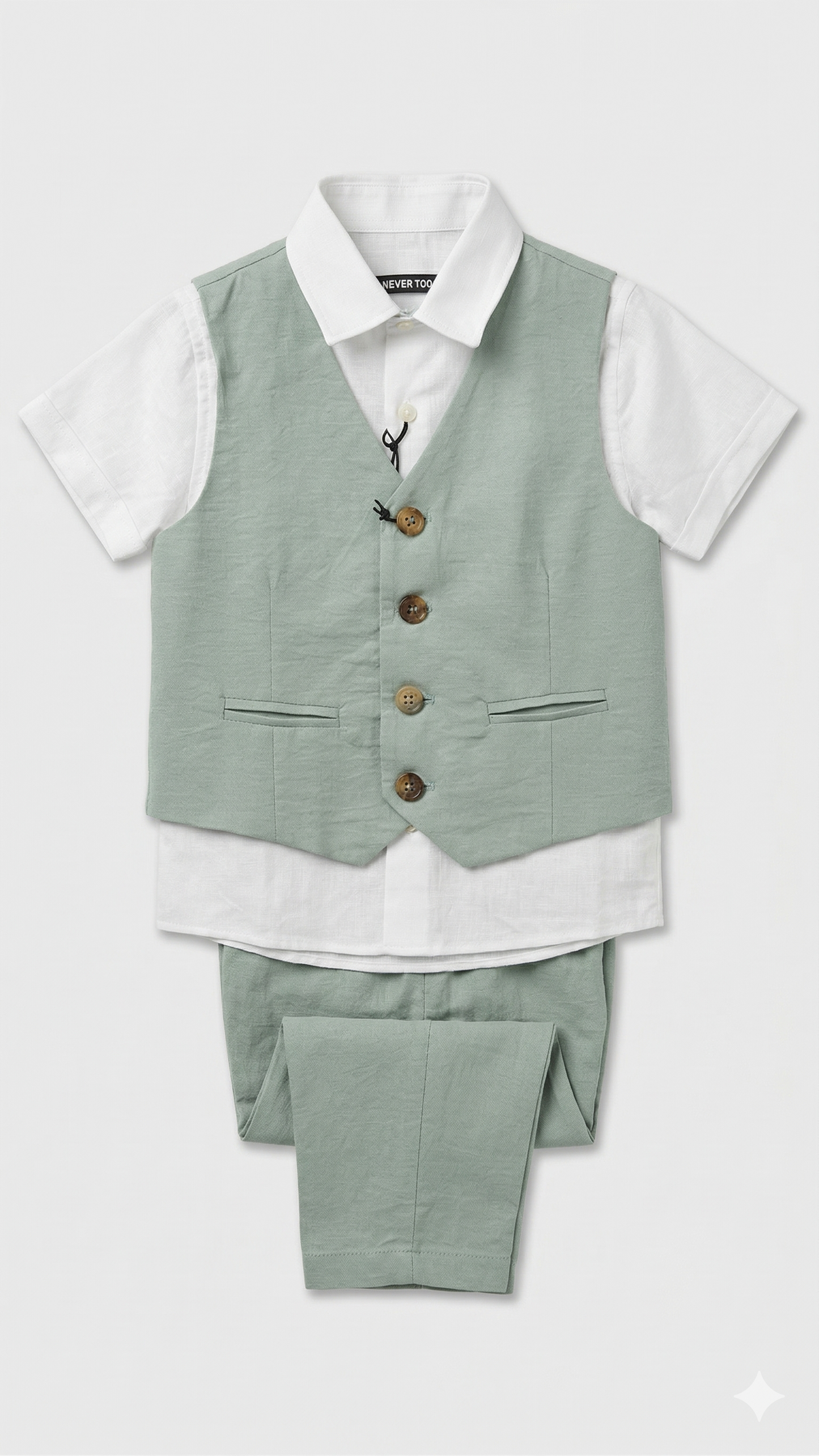 Completo gilet, camicia e pantalone