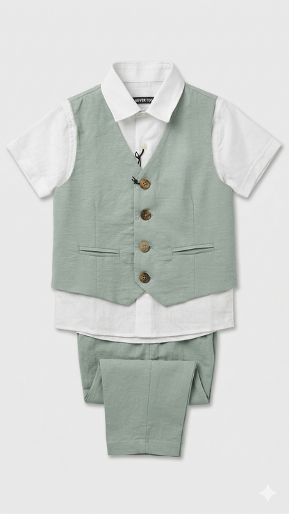 Completo gilet, camicia e pantalone