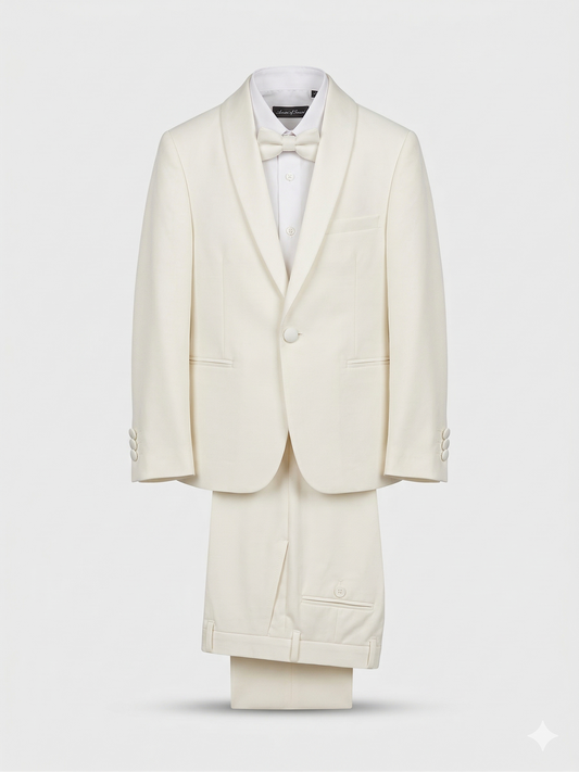 Abito Paggetto bianco con camicia e papillon