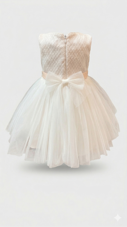 Pink christening dress with headband