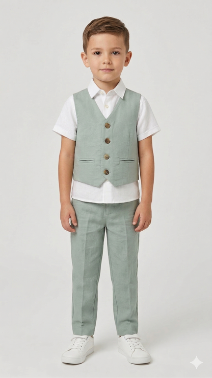 Completo gilet, camicia e pantalone