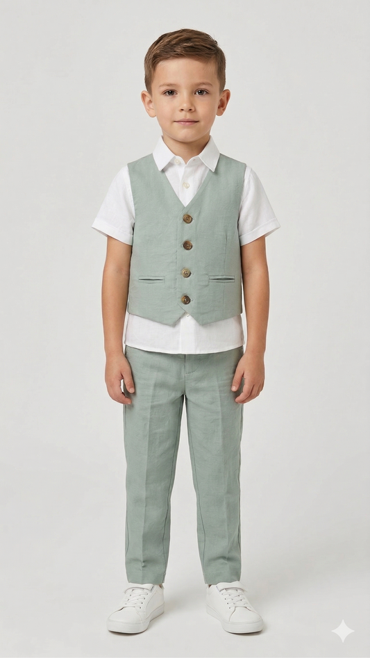 Completo gilet, camicia e pantalone